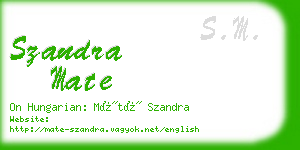 szandra mate business card